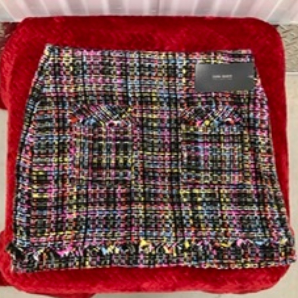 NWT ZARA Cute Tweed Lined Mini Skirt, M